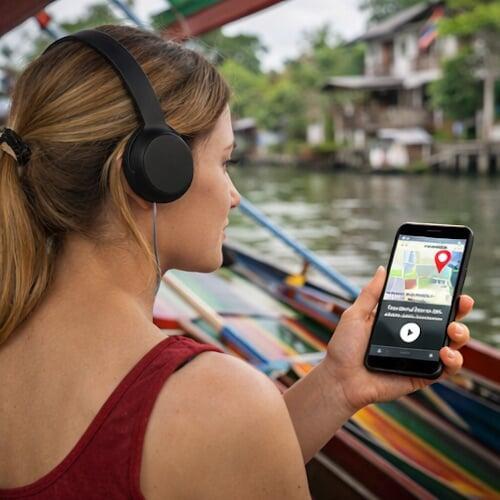 Siamnity is a smart audio-guide app, discreetly assisted by artificial intelligence, that lets culture enthusiasts explore Siam’s heritage independently, at their own pace.